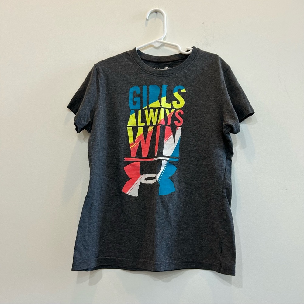 Girls Always Win t-shirt. Size youth small.